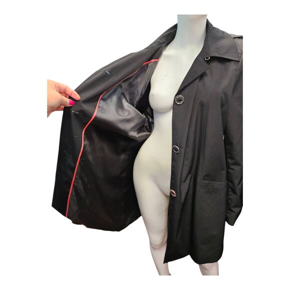 Calvin Klein Black Jacket Womens Size XL Spring Fall Raincoat - Picture 4 of 12